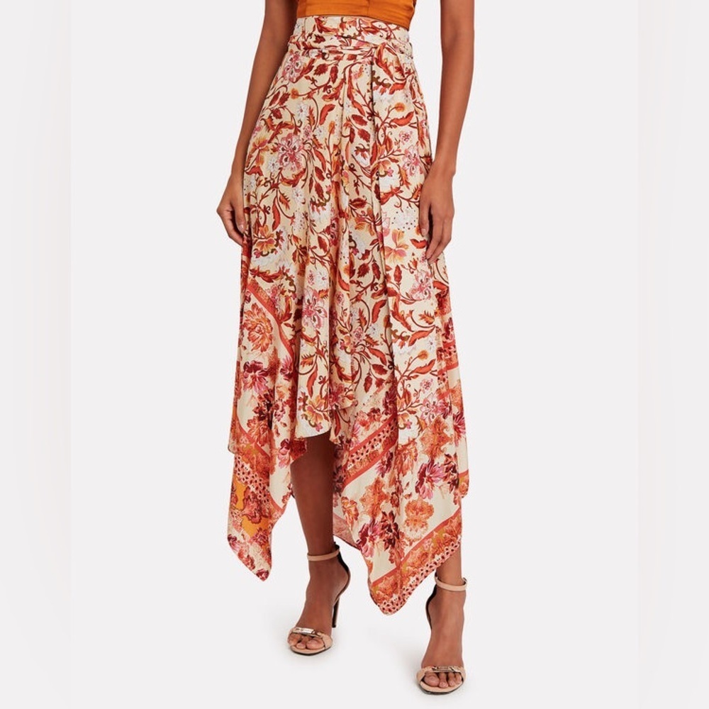 $498 NEW AMUR Nova Paisley Silk Wrap Maxi Skirt Size 4 - Picture 2 of 7